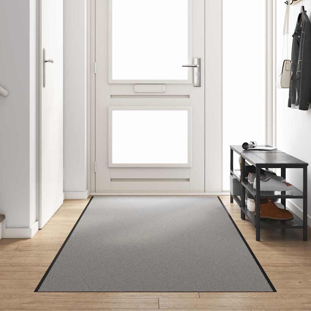 vidaXL Door Mat Gray and Black 120 x 400 cm 100% Polyamide