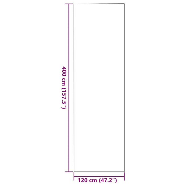 vidaXL Door Mat Gray and Black 120 x 400 cm 100% Polyamide