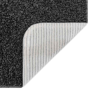 Dunkelgrauer Shaggy Teppich 200x200 cm
