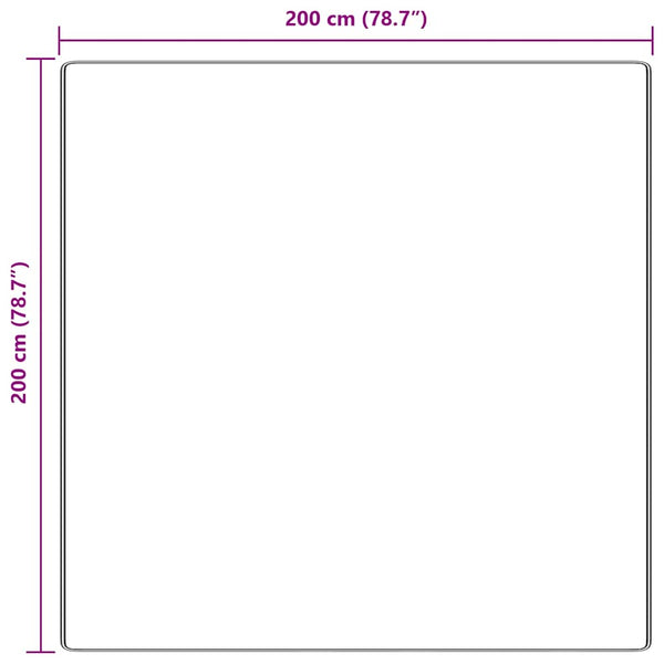 Dunkelgrauer Shaggy Teppich 200x200 cm