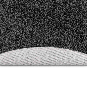 Dunkelgrauer Shaggy Teppich 120x120cm