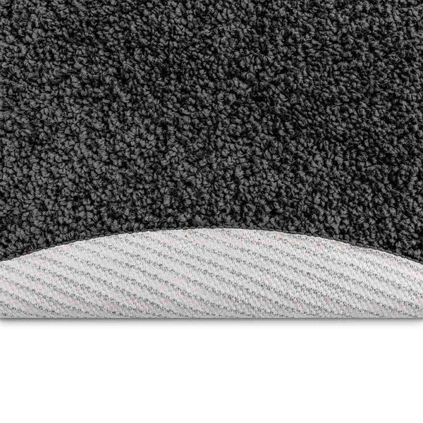 Dunkelgrauer Shaggy Teppich 120x120cm