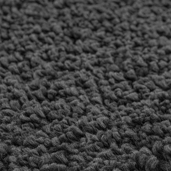 Dunkelgrauer Shaggy Teppich 120x120cm