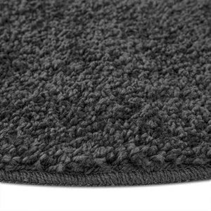 Dunkelgrauer Shaggy Teppich 120x120cm