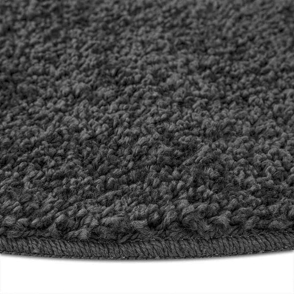 Dunkelgrauer Shaggy Teppich 120x120cm