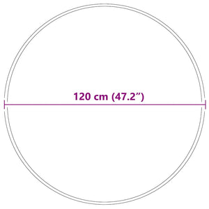 Dunkelgrauer Shaggy Teppich 120x120cm