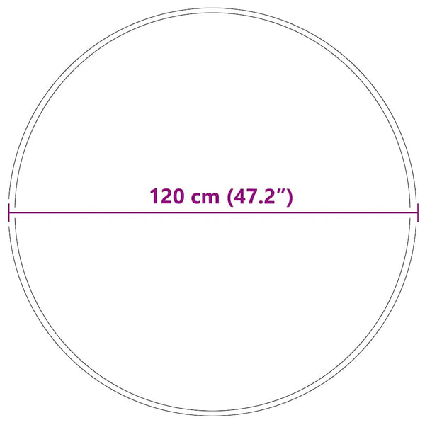 Dunkelgrauer Shaggy Teppich 120x120cm