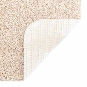 Creme Shaggy Teppich 200x200 cm
