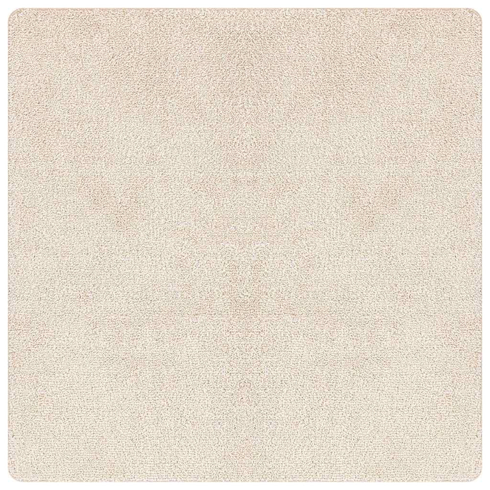 Creme Shaggy Teppich 200x200 cm