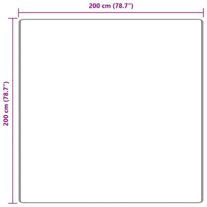 Creme Shaggy Teppich 200x200 cm