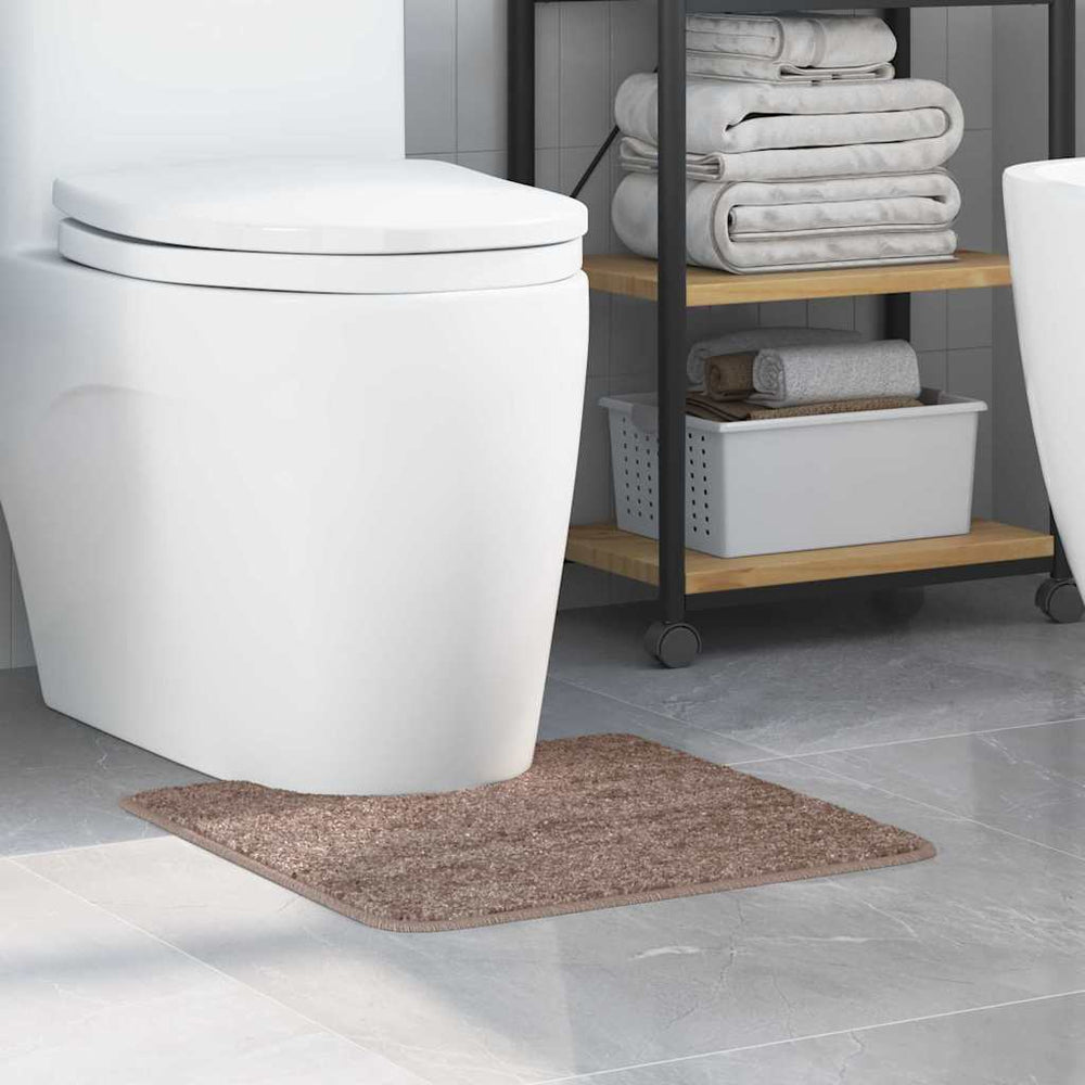 Rutschfeste Badematte Braun mit Toilettenausschnitt