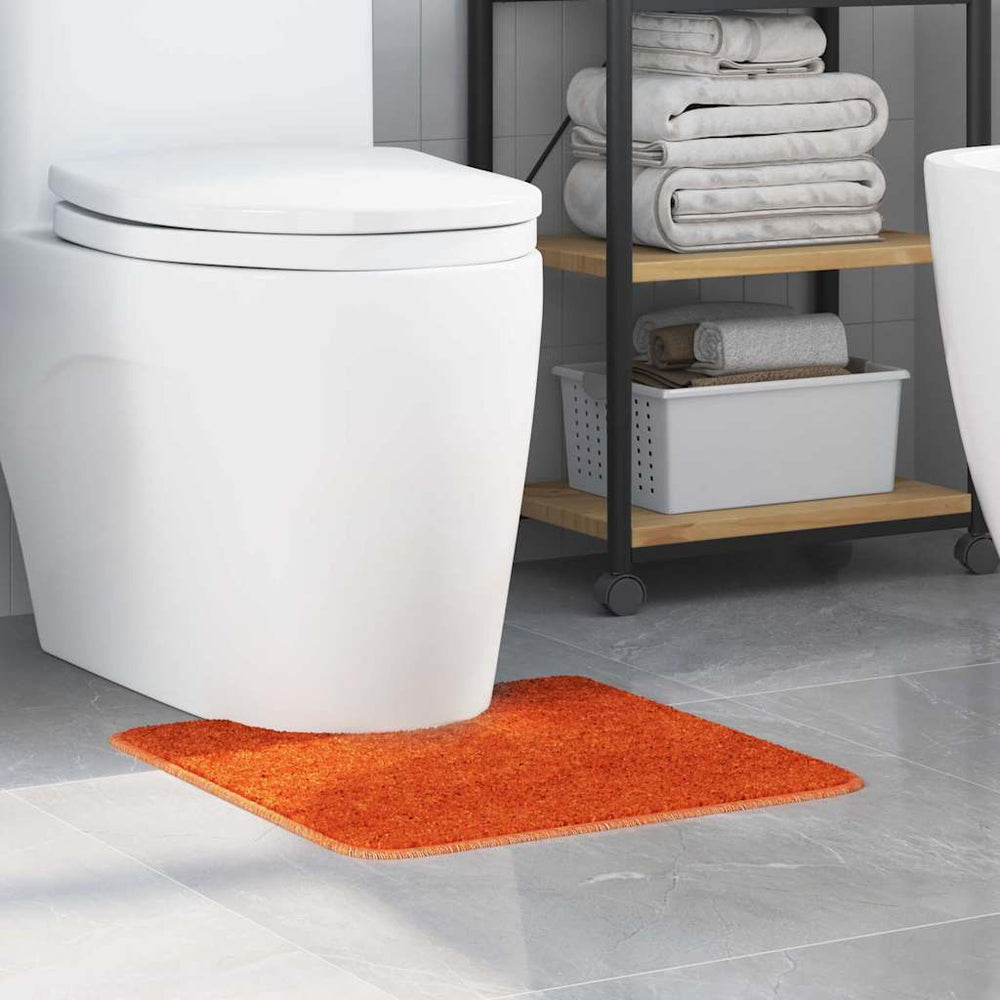 Rutschfeste Badematte Orange mit Toilettenausschnitt