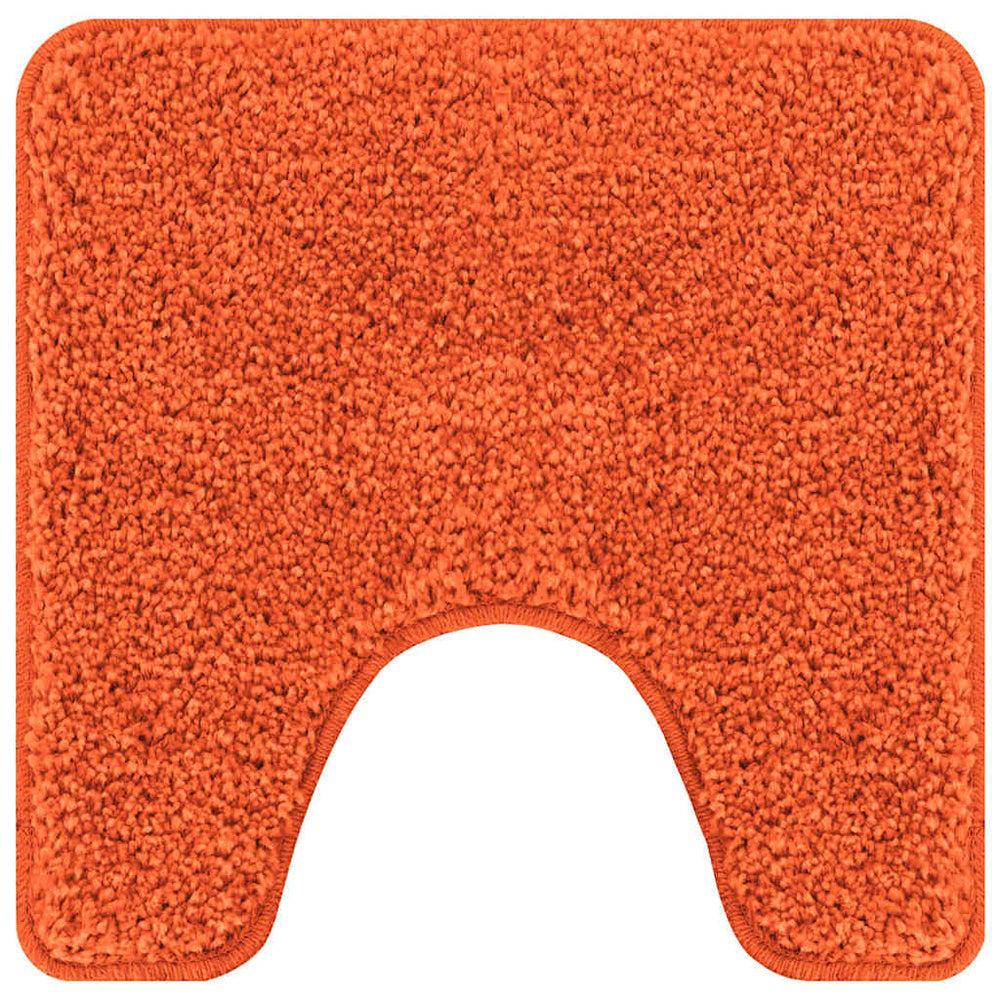 Rutschfeste Badematte Orange mit Toilettenausschnitt