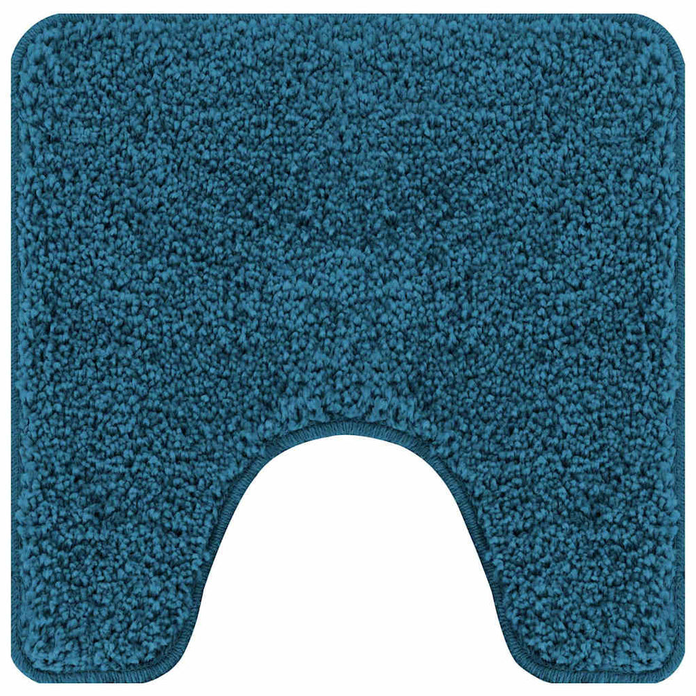 Rutschfeste Badematte Blau mit Toilettenausschnitt