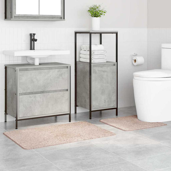 vidaXL Non-Slip Bath Mat Set 2 pcs Cream PP
