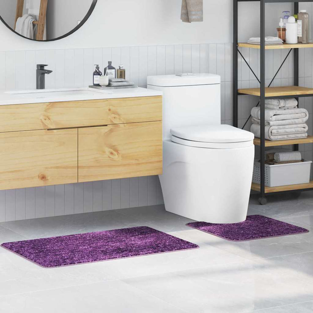 Anti-Rutsch Badematten Set Lila, 2-teilig