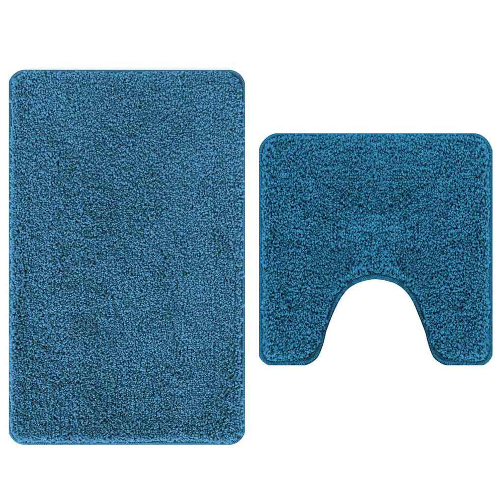 Anti-Rutsch Badematten Set Blau, 2-teilig