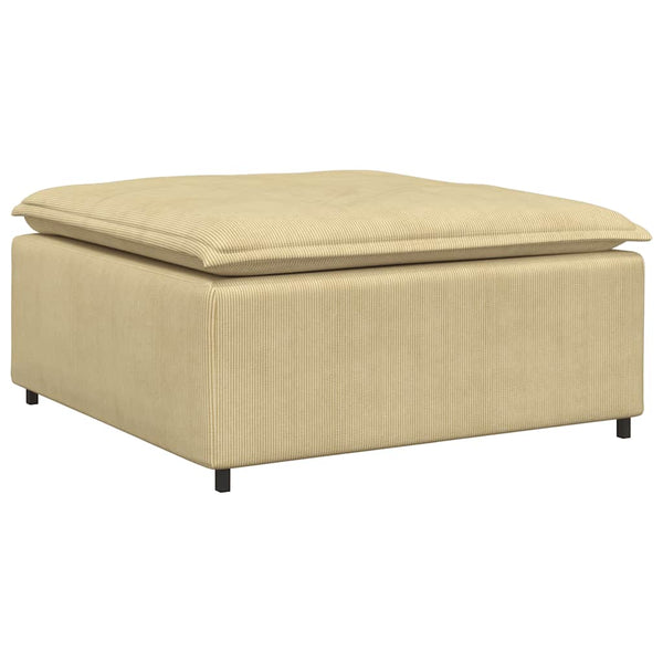 vidaXL Modular Sofa with Footstool and Cushions Grey-Green