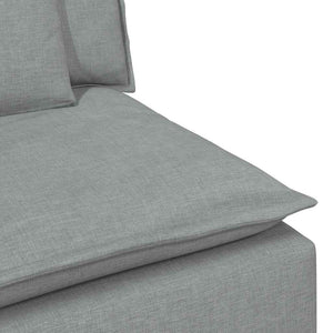 vidaXL Modular Sofa with Cushions Light Grey