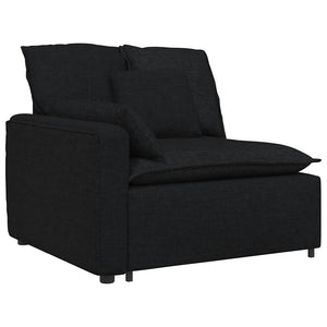 vidaXL Modular Sofa with Cushions Black