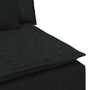 vidaXL Modular Sofa with Cushions Black