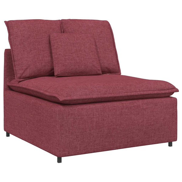 vidaXL Modular Sofa with Cushions Wine Red