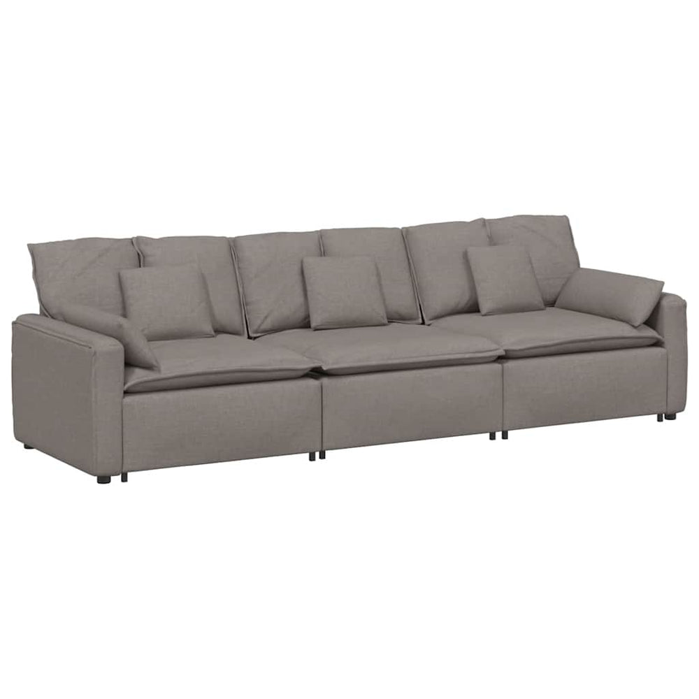 vidaXL Modular Sofa with Cushions Taupe