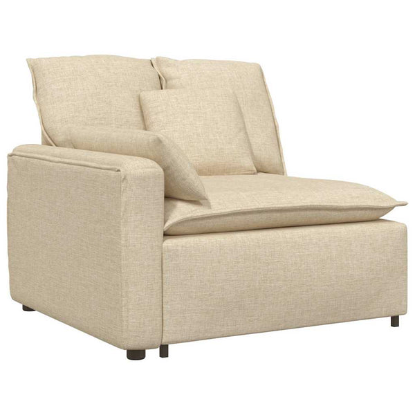 vidaXL Modular Sofa with Cushions Cream