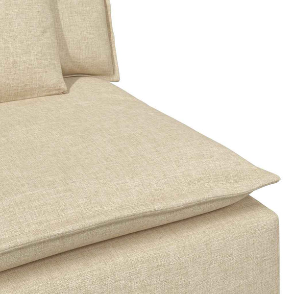 vidaXL Modular Sofa with Cushions Cream