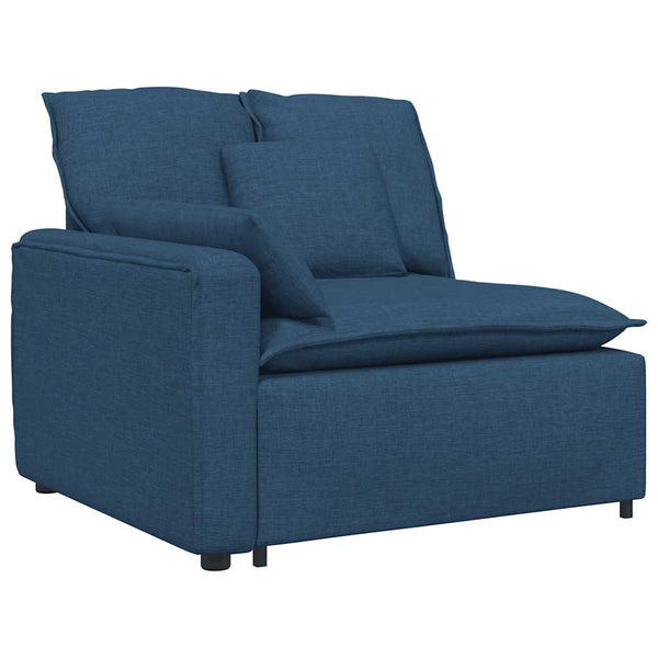 vidaXL Modular Sofa with Cushions Blue