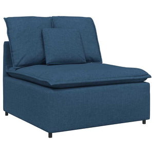 vidaXL Modular Sofa with Cushions Blue