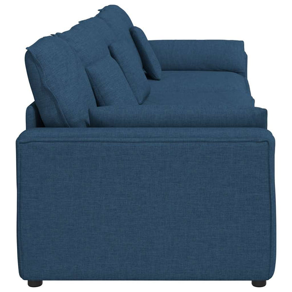 vidaXL Modular Sofa with Cushions Blue