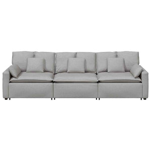vidaXL Modular Sofa with Cushions Cloud Gray