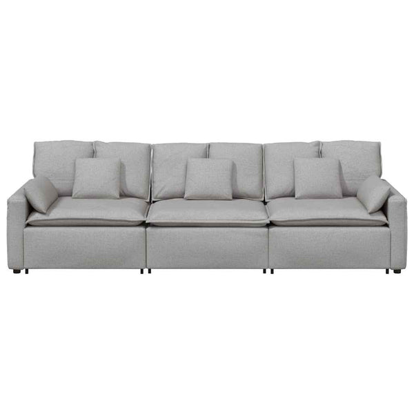 vidaXL Modular Sofa with Cushions Cloud Gray