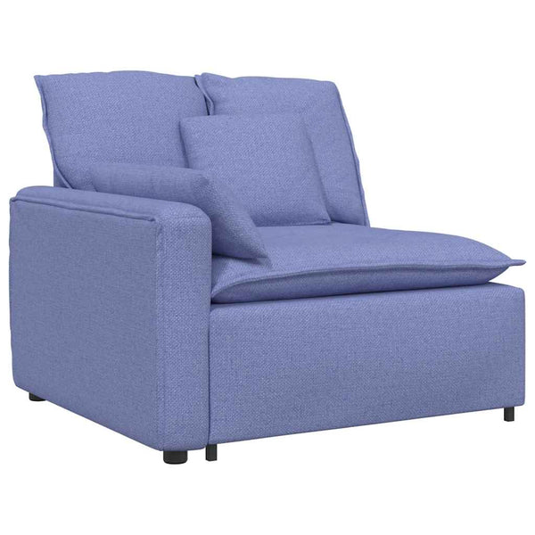 vidaXL Modular Sofa with Cushions Denim Blue