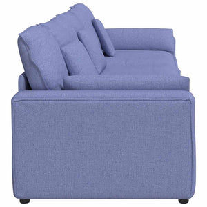 vidaXL Modular Sofa with Cushions Denim Blue