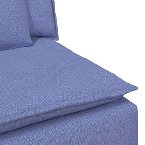 vidaXL Modular Sofa with Cushions Denim Blue