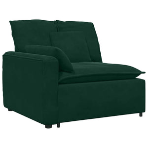 vidaXL Modular Sofa with Cushions Dark Green