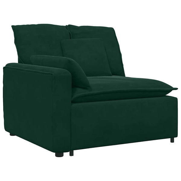 vidaXL Modular Sofa with Cushions Dark Green