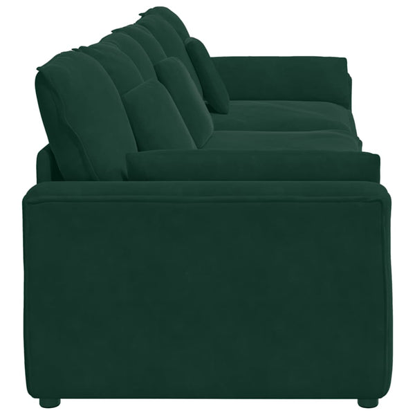 vidaXL Modular Sofa with Cushions Dark Green