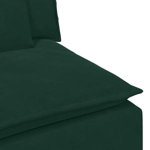 vidaXL Modular Sofa with Cushions Dark Green