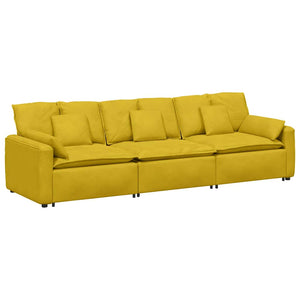 vidaXL Modular Sofa with Cushions Yellow