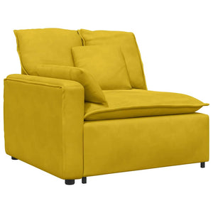 vidaXL Modular Sofa with Cushions Yellow