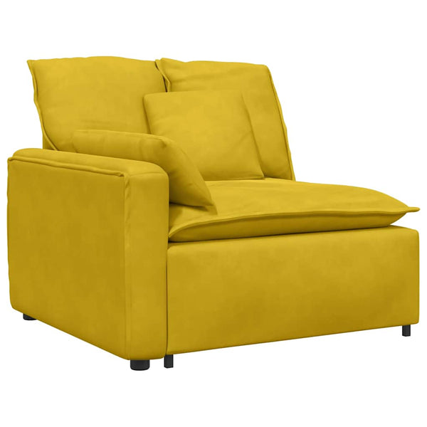 vidaXL Modular Sofa with Cushions Yellow