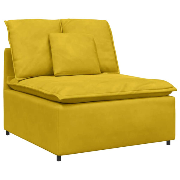 vidaXL Modular Sofa with Cushions Yellow