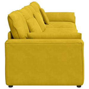 vidaXL Modular Sofa with Cushions Yellow