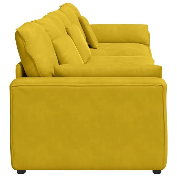 vidaXL Modular Sofa with Cushions Yellow