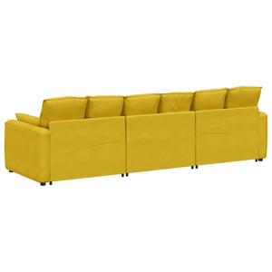 vidaXL Modular Sofa with Cushions Yellow