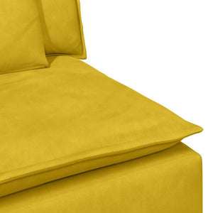vidaXL Modular Sofa with Cushions Yellow
