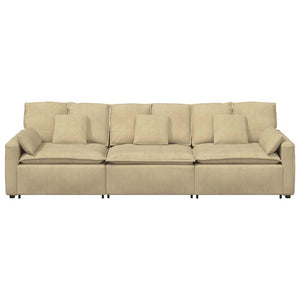 vidaXL Modular Sofa with Cushions Grey-green